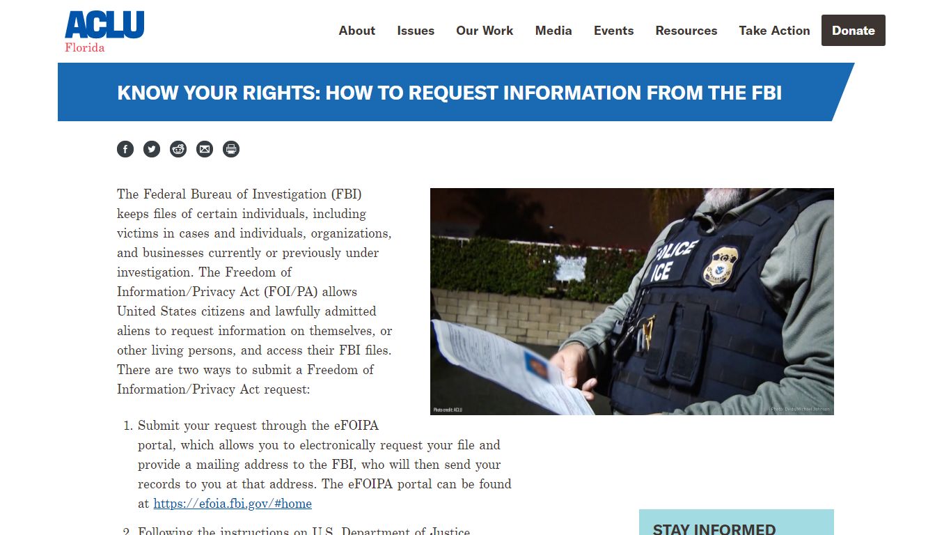 Know Your Rights: How to Request Information from the FBI