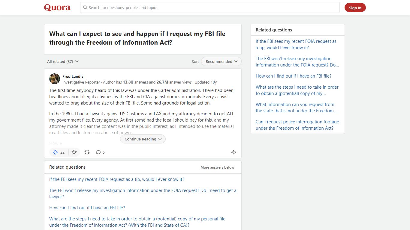 What can I expect to see and happen if I request my FBI file ... - Quora